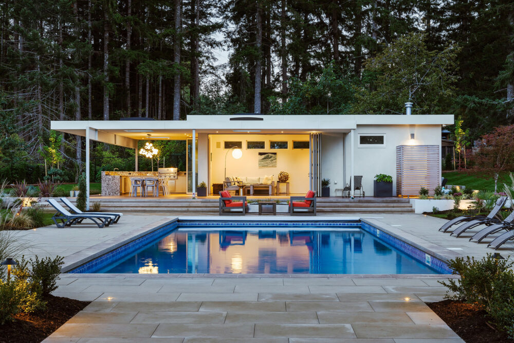 Modern pool house design
