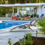 Backyard pool house