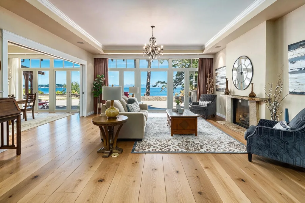 Spacious living room, step free patio access