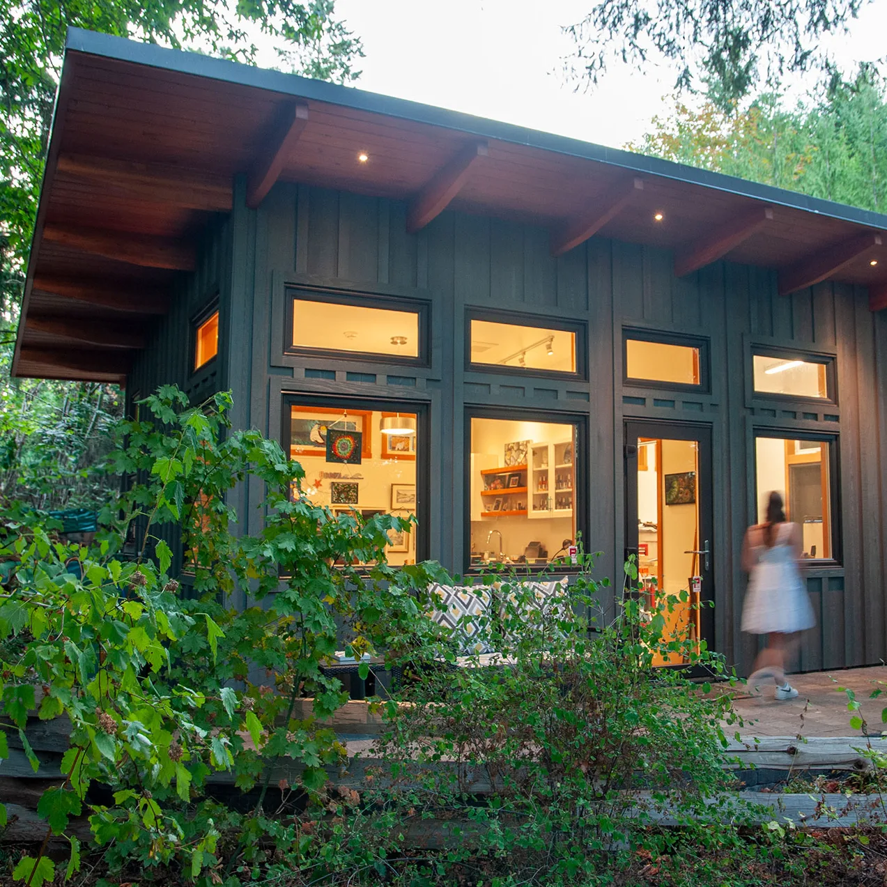 Garden studio ADU Comox Valley - Wayne Truax Designs Backyard studio accessory building comox valley