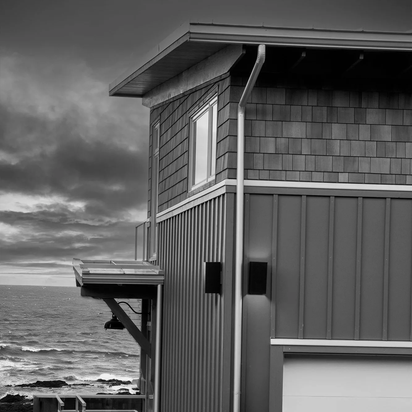 Modern coach house exterior - Wayne Truax Designs modern coach house ADU designed in the Comox Valley BC