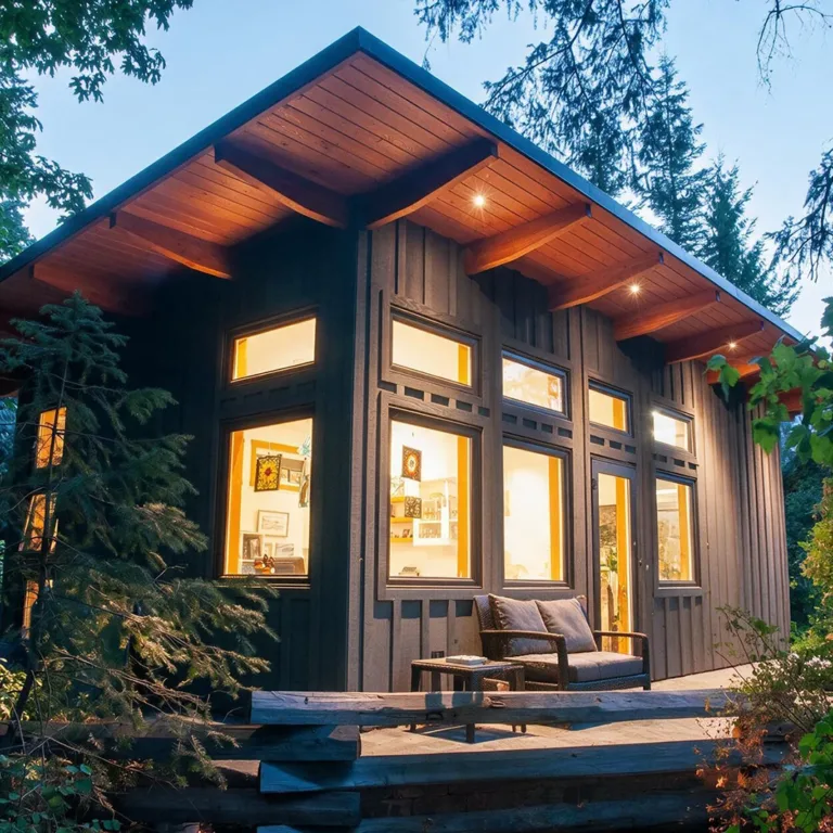 Site built backyard studio suite Comox Valley